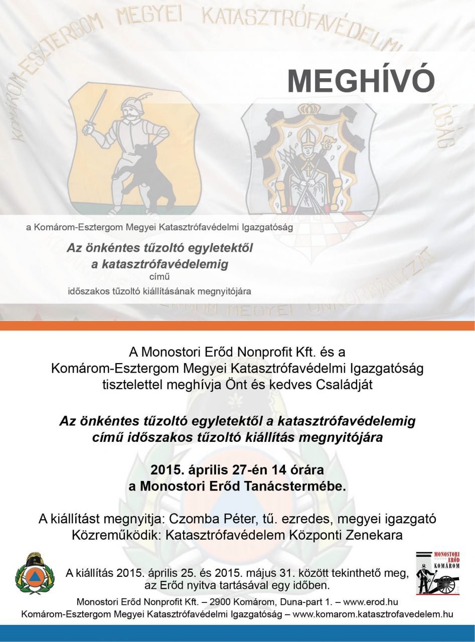 Meghivo KEM Katasztrofavedelmi Igazgatosag aprilis 27
