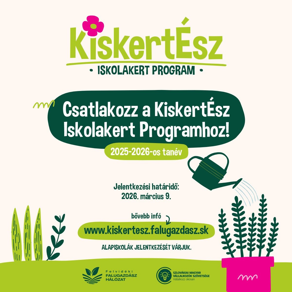 Élményalapú kertészkedés alapiskolások számára - Elindult a KiskertÉsz Iskolakert Program 2 kiskertesz poszter