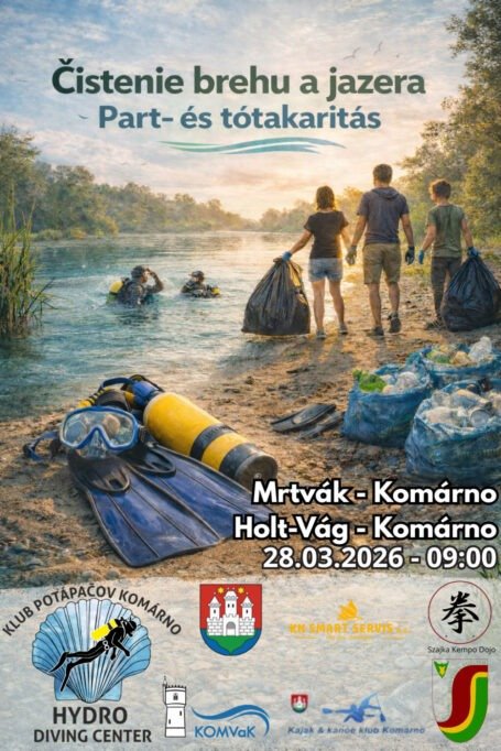 Tavaszi nagytakarítás a víz alatt és a parton: A búvárok megtisztítják a Vág holtágát, csatlakozzon Ön is! 2 28.03.2026 o