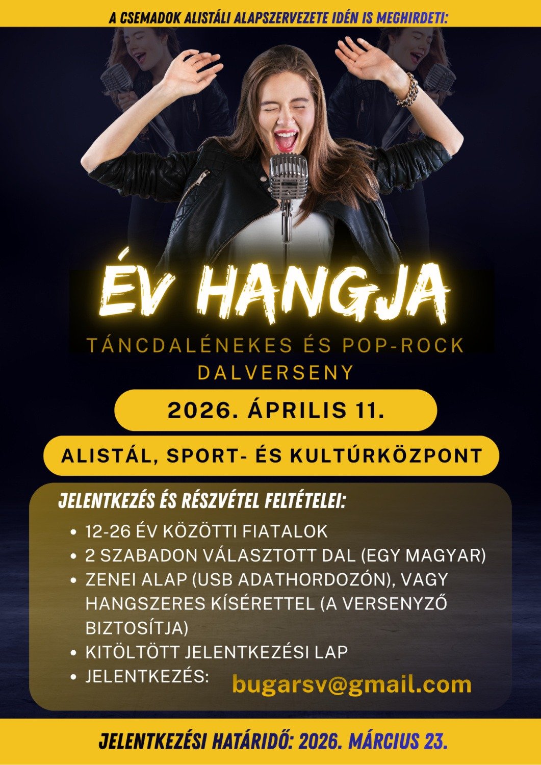 Év hangja énekverseny Alistálon 2 Ev hangja 2