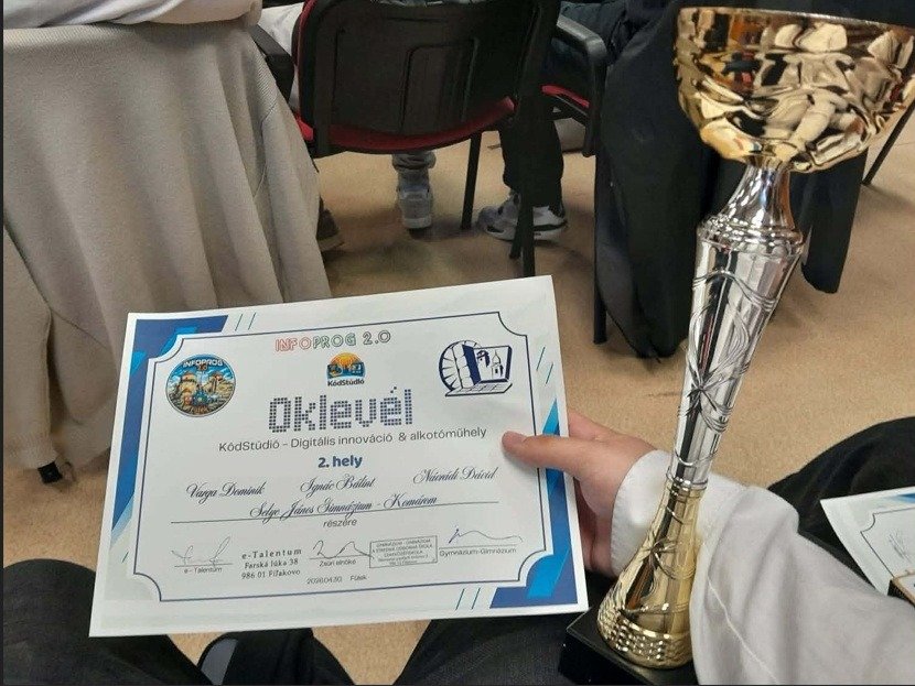 InfoProg 2.0 - második helyezést értek el, és megkapták a „Legjobb Innováció” díjat is 2 Kepernyokep 2026 06 01 162159