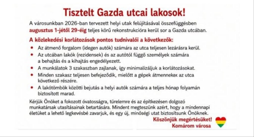 Augusztustól forgalomkorlátozások a Gazda utcán 2 MixCollage 30 Jul 2026 05 27 PM 9780