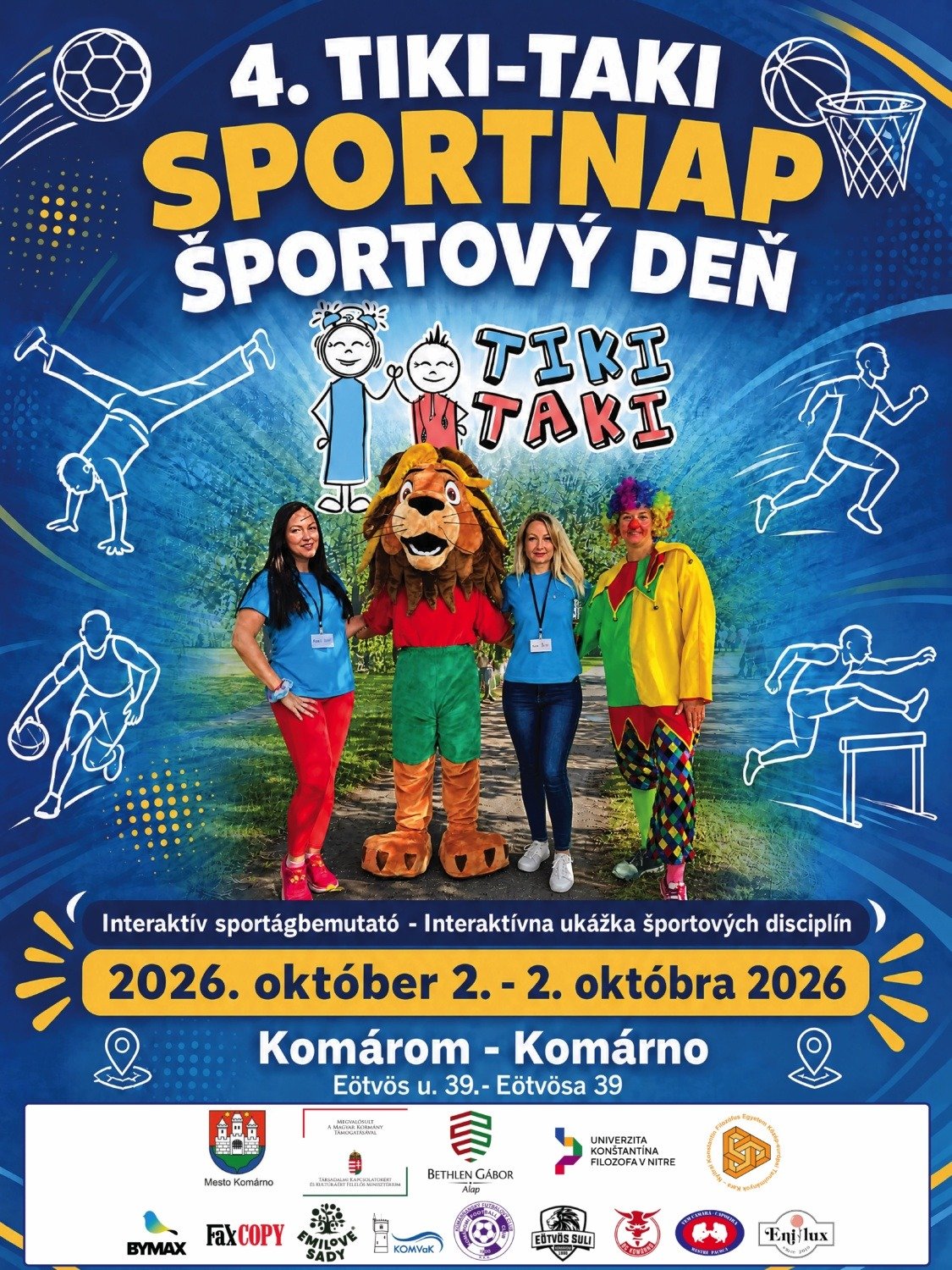 Negyedszer mozdult együtt Komárom – sikeresen megvalósult a IV. TIKI-TAKI Sportnap 7 plaki 2026 mail